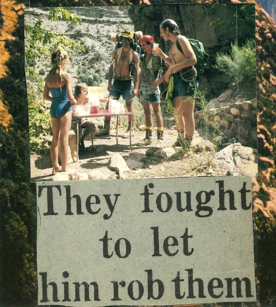 a boy selling lemonade with the caption “they fought to let him rob them”