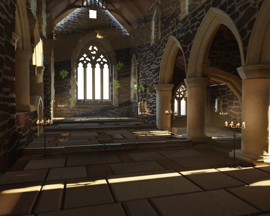 Interior of Abbey 3D Model