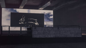 3D model of a club screen