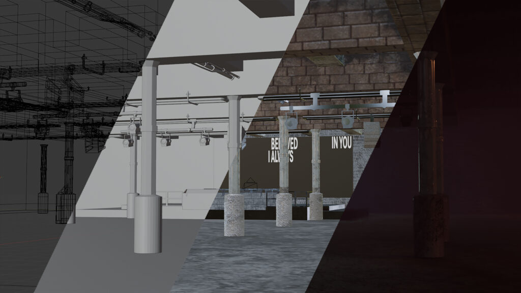 3D model of a club, showing the stages of development