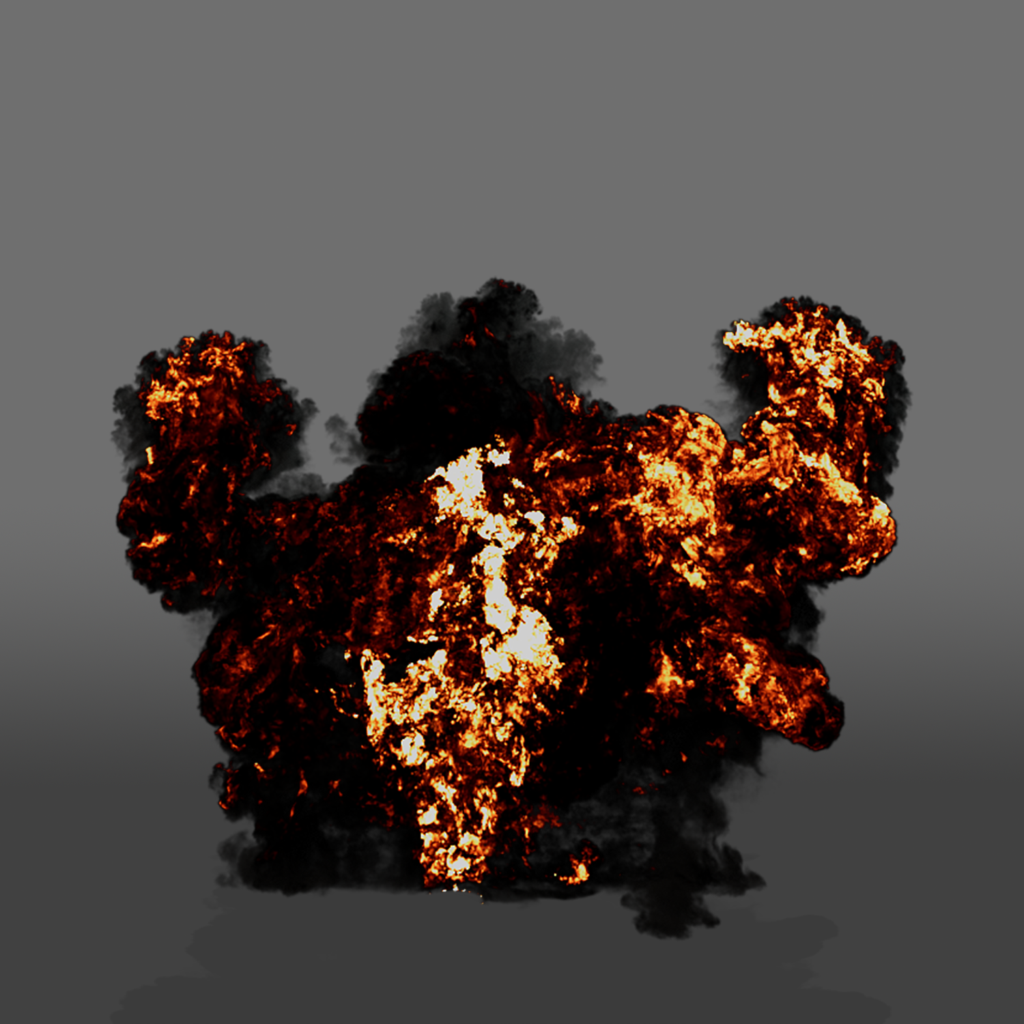 A simulated chemical explosion