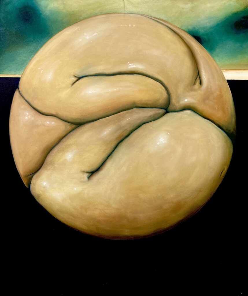 The psychological self at its most raw and unformed. A being freshly cast into existence by trauma. The moment just after impact, when a new self begins to form not by choice, but by necessity. The Ὠόν here is not gentle or generative, it is a pressure vessel, a closed space where fragmented instinct, emotion, and survival reflex begin to reorganize into identity. This is the pre-articulated psyche, suspended in abstraction, radically responding to the violence of becoming. Exploring compressed, ambiguous forms as expressions of internal rupture, and positions the work within a conceptual framework where formation is not natural but reactive, a response to rupture, a shell grown around fracture. A beginning from chaos.