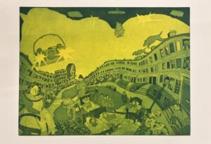 An etching on The History of West Prince's Street